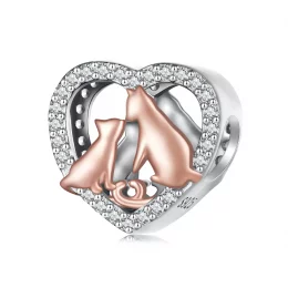 Pandora Style Pocałuj Kotka Charm - SCC2517