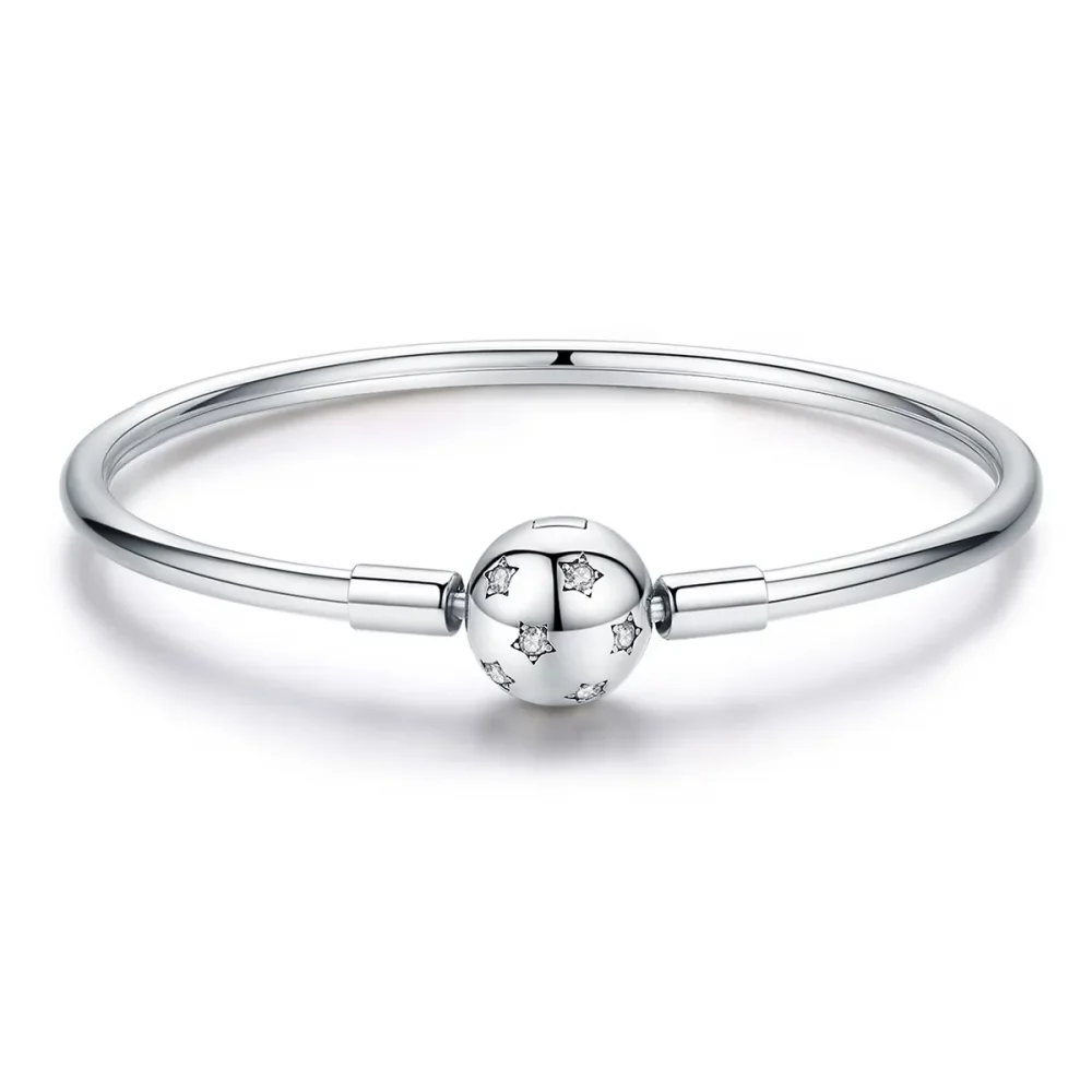 Bransoletka Bangle Typu Pandora Ciche serce - SCB144