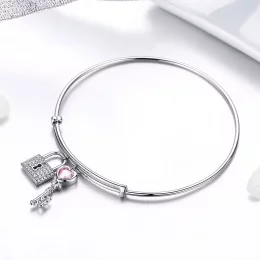 Bransoletka Bangle Typu Pandora Miłość Blokada - SCB127