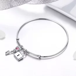 Bransoletka Bangle Typu Pandora Miłość Blokada - SCB127