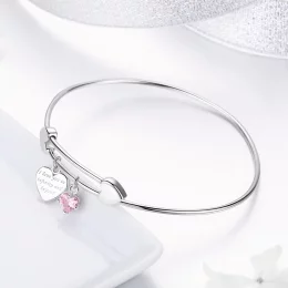 Bransoletka Bangle Typu Pandora Obietnica miłości - SCB124