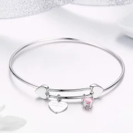 Bransoletka Bangle Typu Pandora Obietnica miłości - SCB124