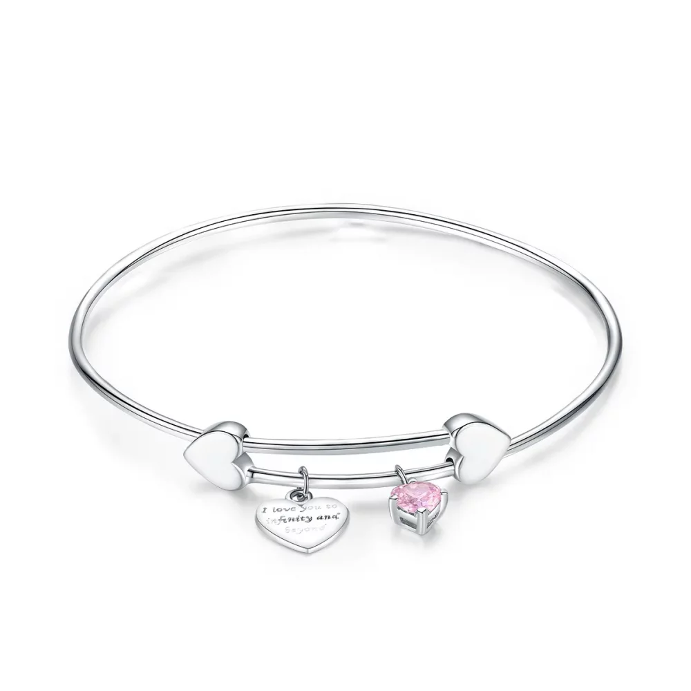 Bransoletka Bangle Typu Pandora Obietnica miłości - SCB124