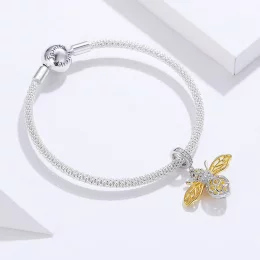 Bransoletka Bangle Typu Pandora pszczoła - SCB830