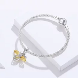 Bransoletka Bangle Typu Pandora pszczoła - SCB830