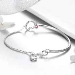 Bransoletka Bangle Typu Pandora Serce Pani - SCB117