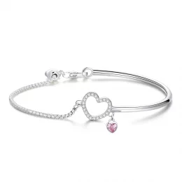 Bransoletka Bangle Typu Pandora Serce Pani - SCB117