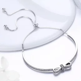 Bransoletka Bangle Typu Pandora słodki łuk - SCB108