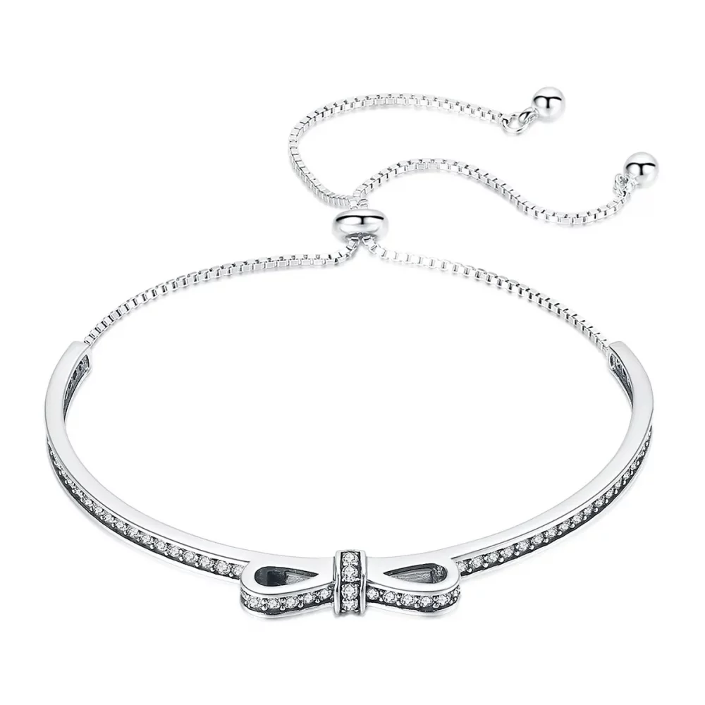 Bransoletka Bangle Typu Pandora słodki łuk - SCB108