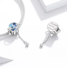 Charms Typu Pandora Błękitna planeta - BSC365