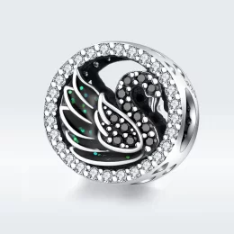 Charms Typu Pandora Czarny łabędź - SCC1342