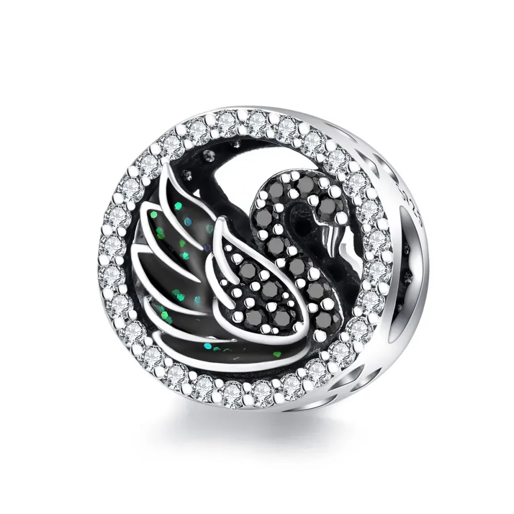 Charms Typu Pandora Czarny łabędź - SCC1342