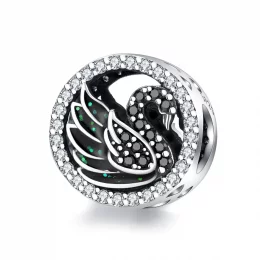 Charms Typu Pandora Czarny łabędź - SCC1342