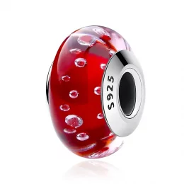 Charms Typu Pandora Czerwone szkło Murano - SCZ027