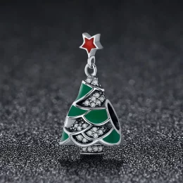 Charms Typu Pandora Drzewko świąteczne - SCC307