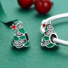 Charms Typu Pandora Drzewko świąteczne - SCC307