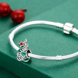 Charms Typu Pandora Drzewko świąteczne - SCC307