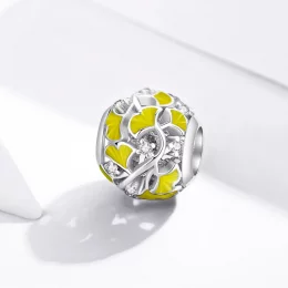 Charms Typu Pandora Eleganckie liście miłorzębu - BSC334