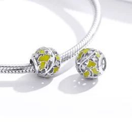 Charms Typu Pandora Eleganckie liście miłorzębu - BSC334