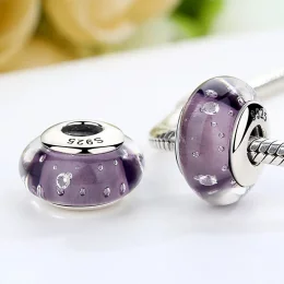 Charms Typu Pandora Fioletowe szkło Murano - SCZ001