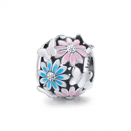 Charms Typu Pandora Jasne stokrotki - SCC1837