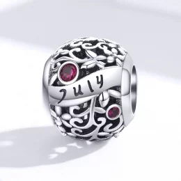 Charms Typu Pandora Kamień narodzin lipcowego granatu - SCC1385-7