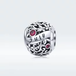 Charms Typu Pandora Kamień narodzin lipcowego granatu - SCC1385-7