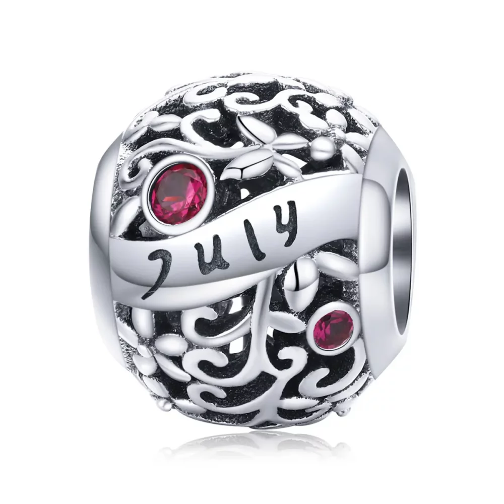 Charms Typu Pandora Kamień narodzin lipcowego granatu - SCC1385-7