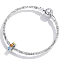 Charms Typu Pandora Kolorowa chmura Smiley Face - SCC2188