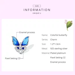 Charms Typu Pandora Kolorowy motyl - BSC405