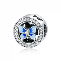 Charms Typu Pandora Kolorowy motyl - SCC1682