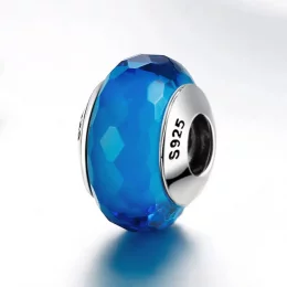 Charms Typu Pandora Koraliki ze szkła Murano w kolorze niebieskim - SCZ037