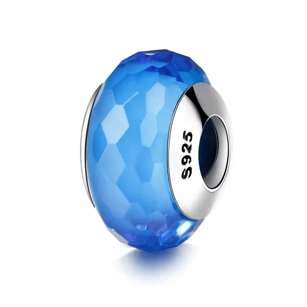 Charms Typu Pandora Koraliki ze szkła Murano w kolorze niebieskim - SCZ037