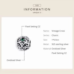 Charms Typu Pandora Krzyż Vintage - SCC1511