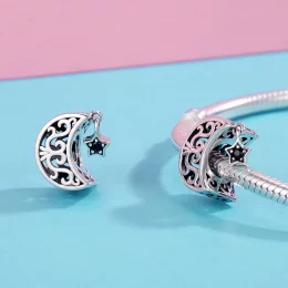 Charms Typu Pandora Księżyc i gwiazda - SCC483