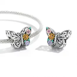 Charms Typu Pandora Kwiat Motyla - BSC588