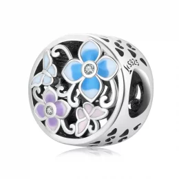 Charms Typu Pandora Kwiaty i motyle - SCC2061