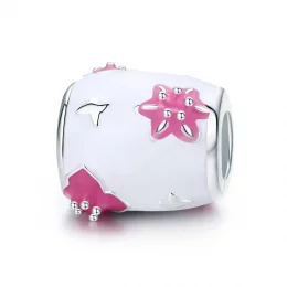 Charms Typu Pandora Kwiaty i motyle - SCC446