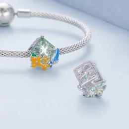 Charms Typu Pandora Kwiaty i ptaki - BSC646