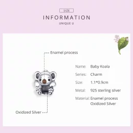 Charms Typu Pandora Mały koala - SCC1304