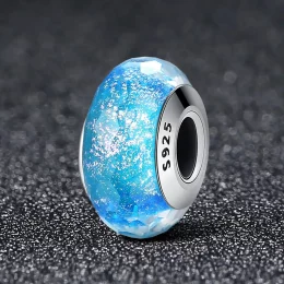 Charms Typu Pandora Niebieski koralik ze szkła Murano - SCZ054