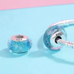 Charms Typu Pandora Niebieski koralik ze szkła Murano - SCZ054