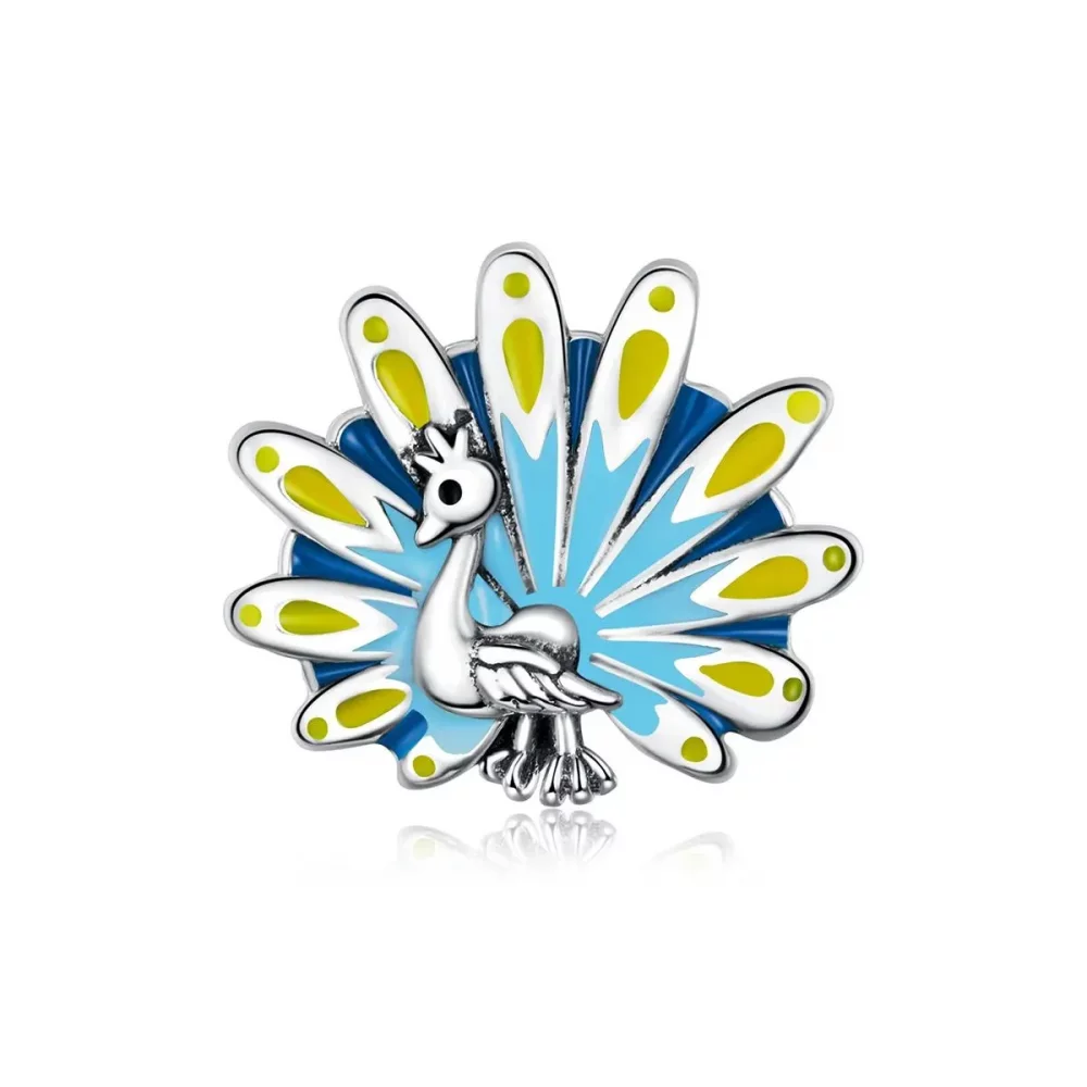 Charms Typu Pandora niebieski paw - SCC1644