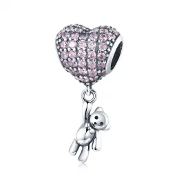 Charms Typu Pandora Niedźwiedź i balon - SCC1054