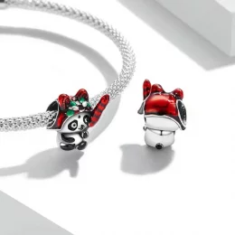 Charms Typu Pandora Panda z tygrysim kapeluszem - SCC2105