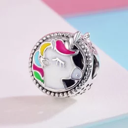 Charms Typu Pandora Piękny Jednorożec - SCC362