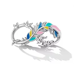 Charms Typu Pandora Piórkowy symbol nieskończoności - SCC2322