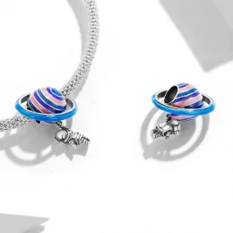 Charms Typu Pandora Planeta Astronauta - SCC2095