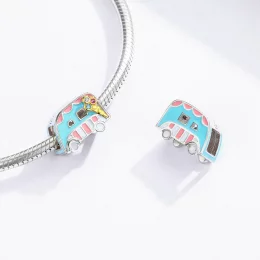 Charms Typu Pandora Pojazd z lodami - BSC163