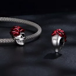 Charms Typu Pandora Różana czaszka - SCC2403